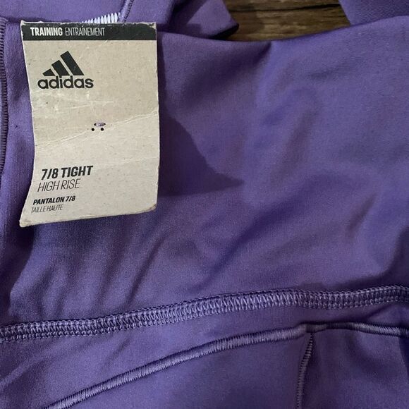 NEW ADIDAS BELIEVE THIS 2.0 HIGH RISE 7/8 PURPLE SIZE S LEGGINGS - Picture 8 of 10